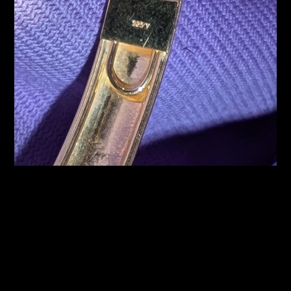 Gold-Tone Textured Bangle - Picture 2 of 3